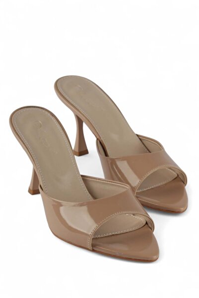 luuq shoes Vesso Patent Leather Women's Heeled Slippers