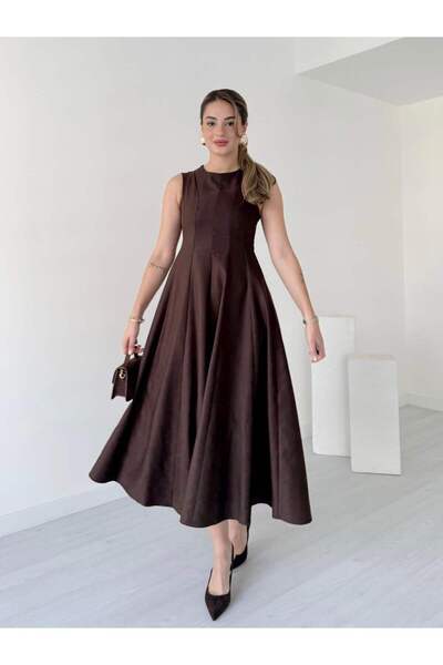 tiamoda Midi Boy EMILIA Süet Elbise