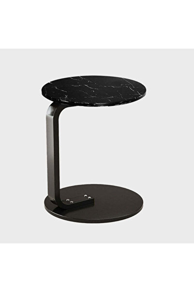 Türkiye طاولة جانبية صغيرة، طاولة نهاية، طاولة أريكة خشبية على شكل حرف C بإطار معدني لغرفة المعيشة وغرفة النوم والصغيرة