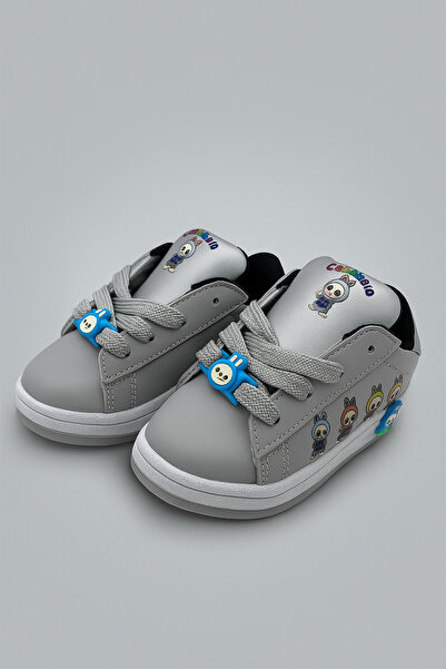 İMVULA Children's Shoes Labubu Patterned Children's Shoes with Digital Watch Gift