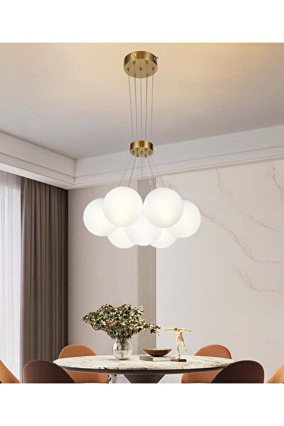 RFAN Pandantiv, Model ZM655-7, Cu 7 Abajururi, 7 x E27, Înălțime Reglabilă, A...