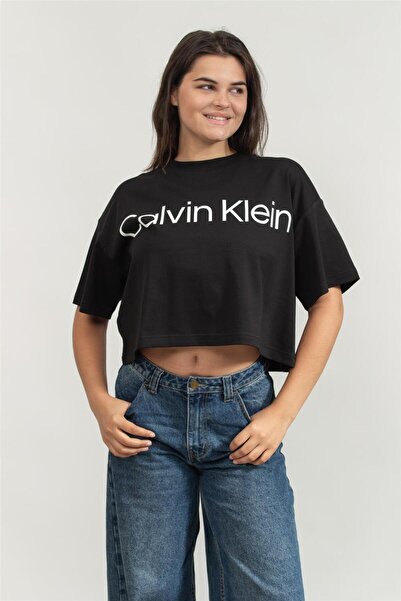 Calvin Klein Kadın Bisiklet Yaka T-Shirt