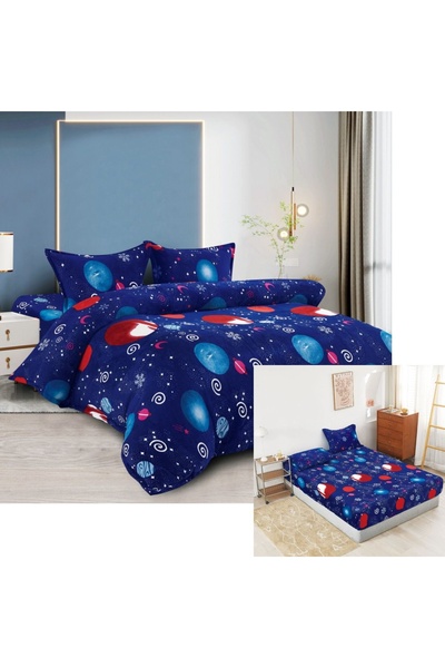 Talis Double Bed Linen with Elastic 180x200 cm, Odyssey 6 Pieces, Cocolino