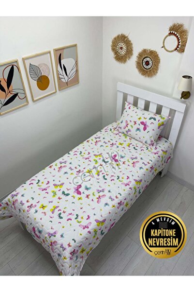 Çetinhome Tek Kişilik Kapitone Pike Seti 4 Mevsim Masal