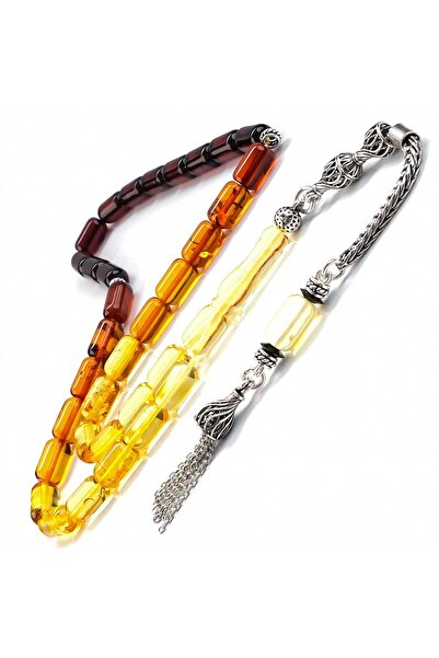 TESBİHCİBABA Capsule Color Bleeding Drop Amber Prayer Beads