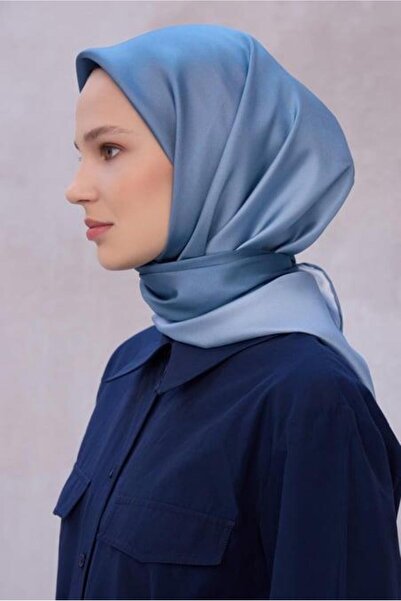 Belli Tivil Pure Silk Scarf 4211 - 08 Μπλε μοτίβο ντεγκραντέ