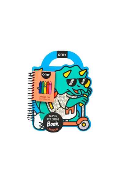 OMY دفتر أنشطة مع ملصقات - ديناصور