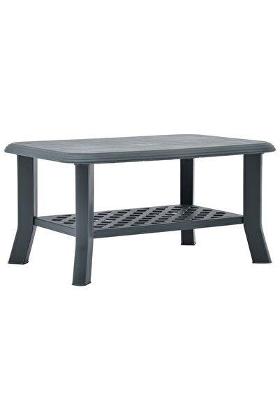vidaxl طاولة قهوة خضراء 90x60x46 سم بلاستيك