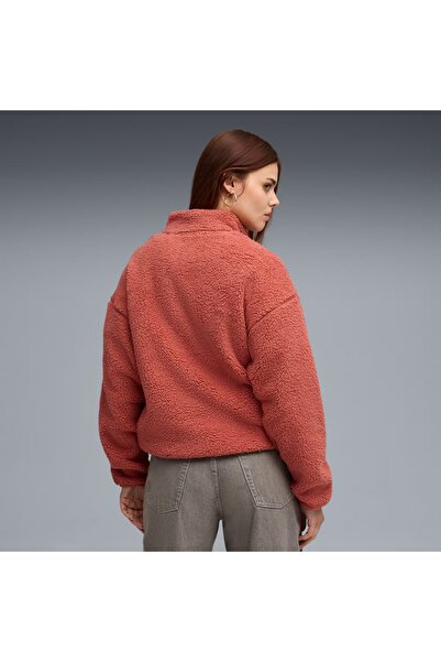 Puma Kadın Kırmızı Ess Elevated Half-zip Crew Sweatshirt 688111-60