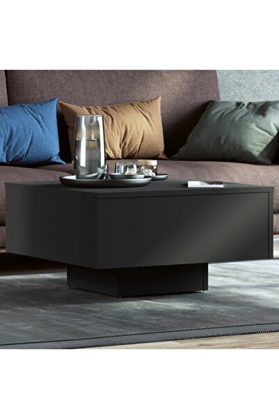 vidaxl طاولة قهوة سوداء 60x60x31.5 سم من الخشب الهندسي