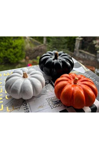 By Nese 11 x 7 cm 3 adet büyük balkabağı cüce kabak doğa bahçe dekoratif obje...