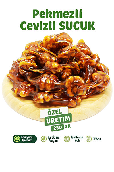 Gaziantep Baharat Antep Cevizli Pekmez Sucuk 250 gr – Katkısız, El Yapımı, Yö...