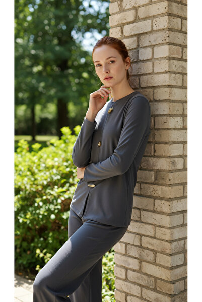 ENZİM JEANS Women's Button Detailed Two-Piece Set