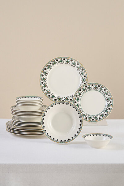 Karaca Forever Bone Samatya 24 Parça 6 Kişilik Yemek Takımı