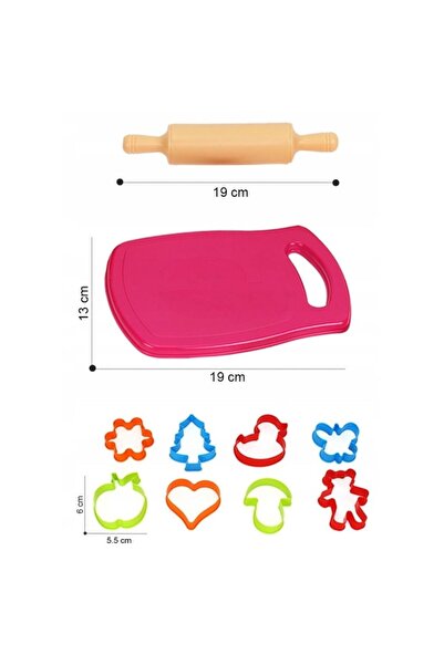 Technok Kids kitchen set, TechnoK, 8 colored shapes, cutting board and rolling pin