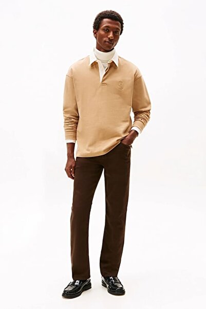 Tommy Hilfiger Erkek Straight Denton Düz Kesim Jean Pantolon - Kahverengi