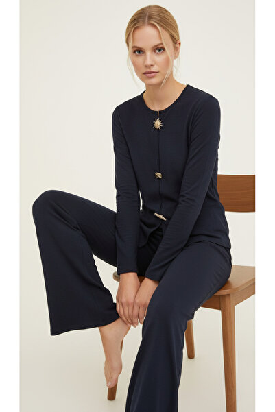 ENZİM JEANS Women's Button Detailed Two-Piece Set