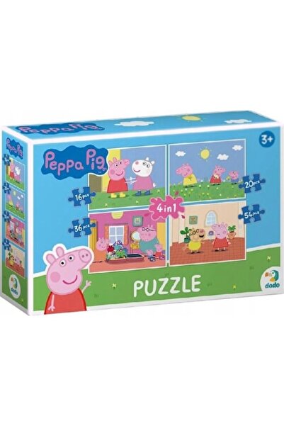 Dodo Peppa Pig Family 4-in-1 Puzzle Set, 16-54 pieces, 21x15 cm, multicolor