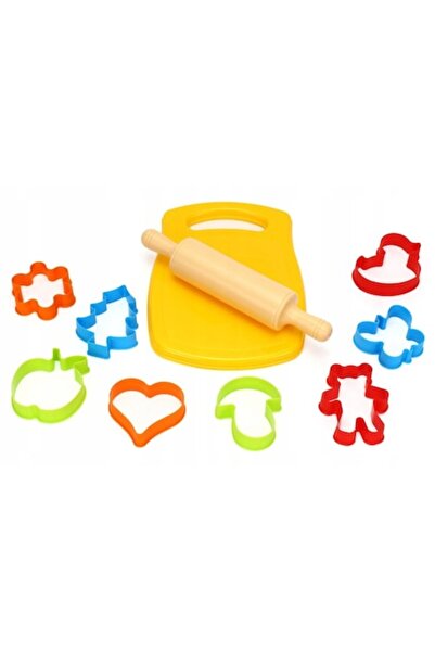 Technok Kids kitchen set, TechnoK, 8 colored shapes, cutting board and rolling pin