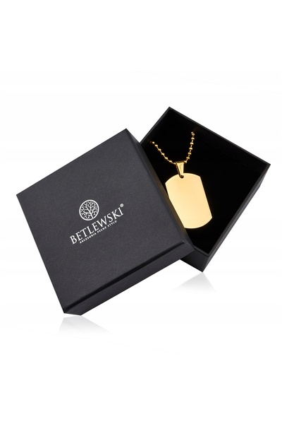 Other BN-01 GOLDEN ETERNITY dog tag necklace on a chain