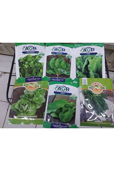 Aselife 6lı KIŞLIK tohum Maydanoz+Roka+Tere+Ispanak+Dere+Marul tohumu