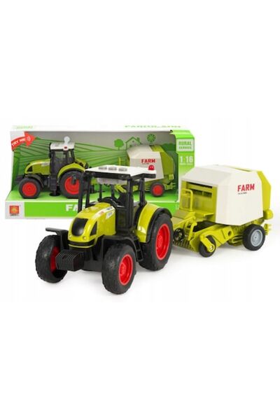 Wenyi Tractor cu remorcă, efecte sonore și luminoase, 42x12x19cm, pentru copi...