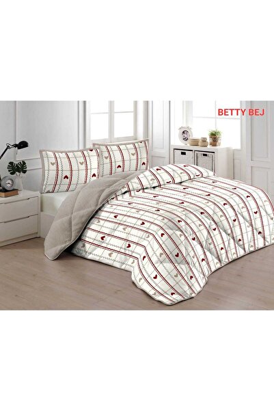 Bella Home Comforter Çift Kişilik Yorgan Seti - 220x240 cm - Pvc Orijinal Çanta Betty Bej