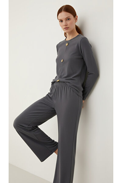 ENZİM JEANS Women's Button Detailed Two-Piece Set