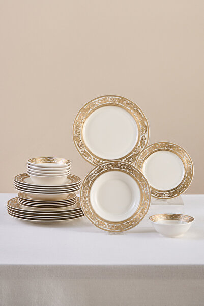Karaca Elegance Bone Isola 24 Parça 6 Kişilik Yemek Takımı