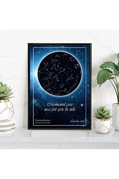 Legendary Gifts Tablou personalizat cu harta stelelor