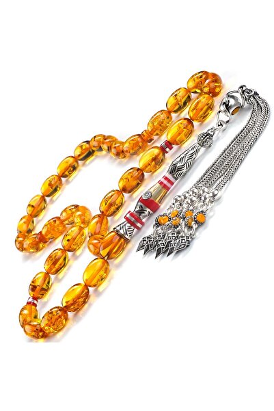 TESBİHCİBABA Nakkaş Baltık İncisi Bal Damla Kehribar Tesbih