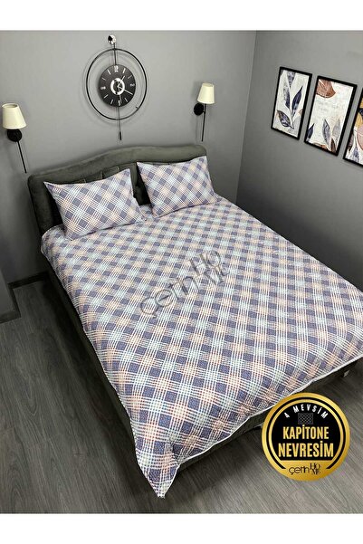 Çetinhome Çift Kişilik Kapitone Pike Seti 4 Mevsim Milan