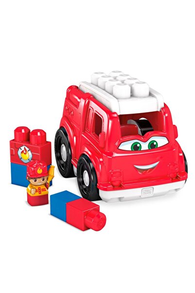 mattel Fire truck with Mega Blocks First Builders cubes 6 pieces