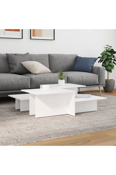 vidaxl Coffee Tables 2 pcs White Engineered Wood