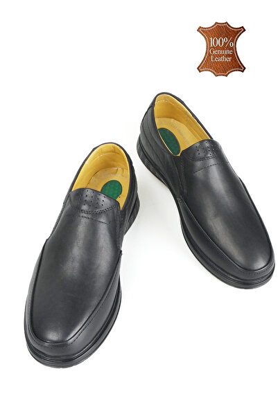 Wallerjon Men's Genuine Leather Heel Gel Orthopedic Classic Shoes