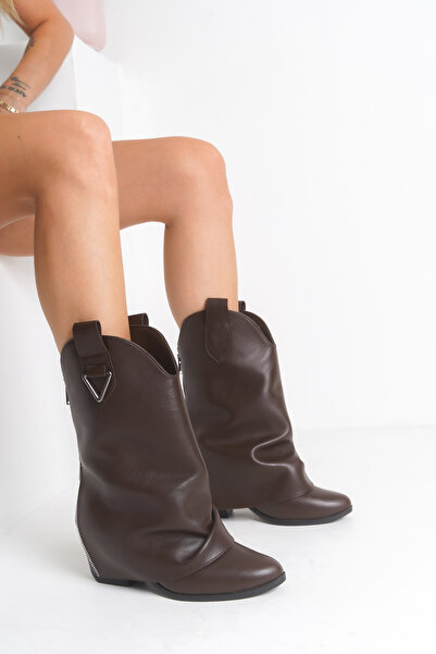 Cananın Pabuçları KCL 125-25 KALIN TOPUKLU FERMUAR DETAYLI ÇİZME