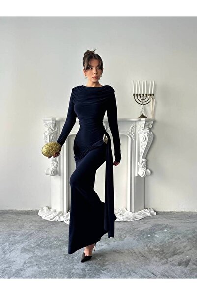 MAXMOOR NOVA Maxi Elbise 3079 - Lacivert