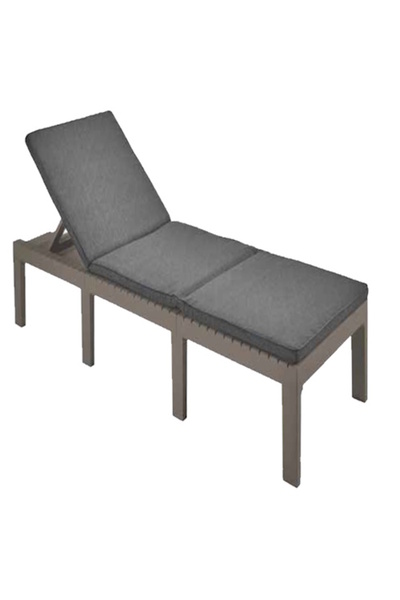 Progarden Șezlong de grădină/terasă, Haiti, maro taupe, 65 x 195 x 78 cm, cu pernă inclusă