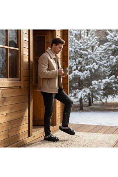 OEM Cute and warm slippers for men, waterproof, dog shape, 8158