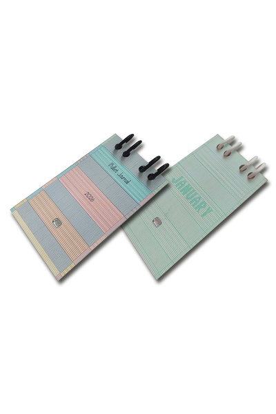 Gesso Notebook RAINBOW Yeni Nesil Mini Bullet Journal Cep Ajandası (6x9cm)