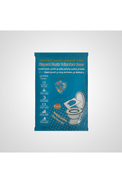 Generic غطاء بلاستيكي لمقعد المرحاض للاستعمال مرة واحدة – 6 قطع