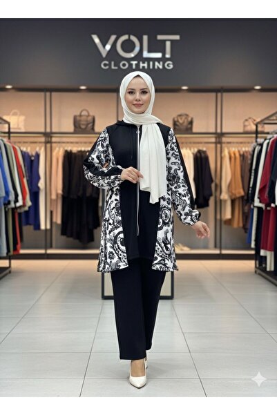 VOLT CLOTHİNG Front Detail Patterned Double Suit