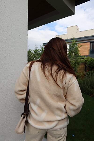 Özge Özgenç Λούτρινο φούτερ με φερμουάρ στο λαιμό