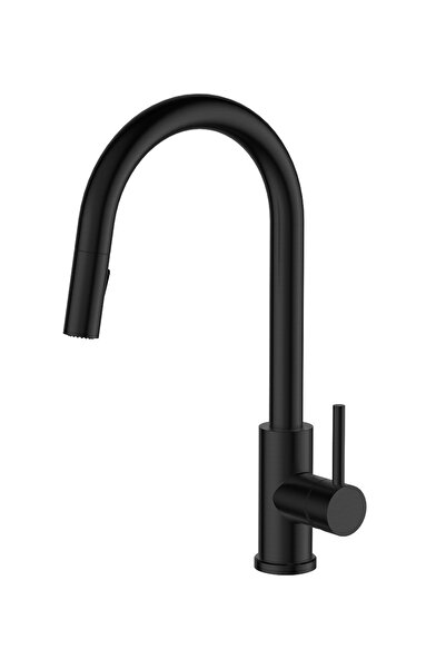 SanDonna Amelia black kitchen faucet with pull-out spray