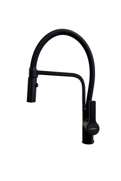 SanDonna Andra black kitchen faucet totally flexible