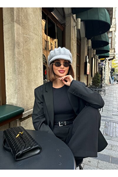 LAGRANZE Women's Angora Baretta Hat