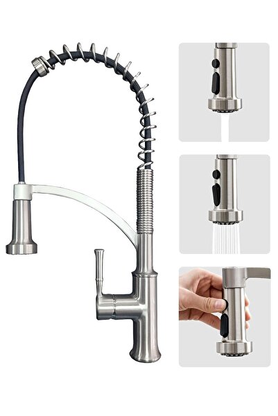 SanDonna Mona flexible chrome kitchen faucet