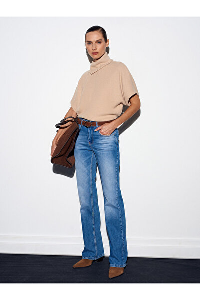 Dilvin 72057 Curea din piele intoarsa-Jean-Mavi