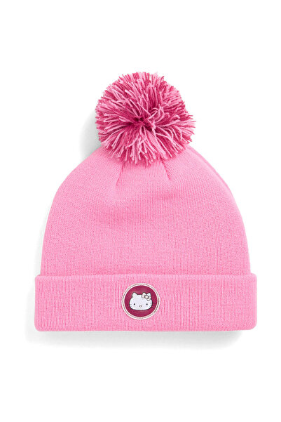Puma Hat X Hkfr Mid Crown Pom Beanie Jr Pos, Pink, Kids