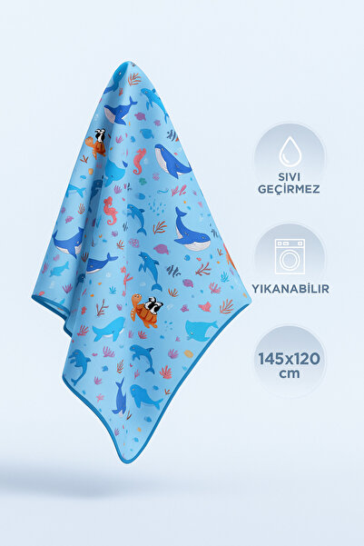 Minimono Mama Sandalyesi Ve Aktivite Örtüsü - Kaydırmaz Taban - Su Itici Yüzey - Yıkanabilir - 145x120cm